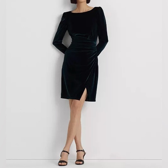 Lauren Ralph Lauren Dresses & Skirts - Ralph Lauren Green Velvet Cocktail Dress New